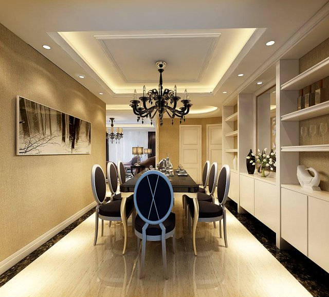 family - kitchen - restaurant 214 3D Model .c4d .max .obj .3ds .fbx .stl .blend 