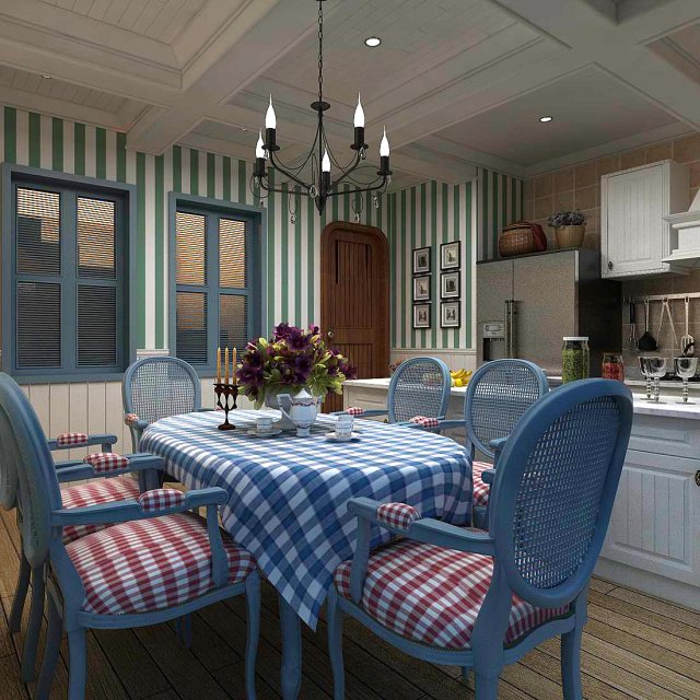 family - kitchen - restaurant 215 3D-Modell .c4d .max .obj .3ds .fbx .stl .blend 