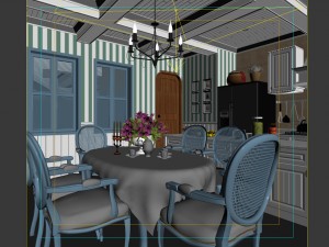 family - kitchen - restaurant 215 3D-Modell