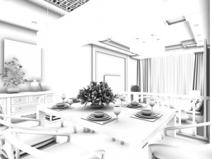 family - kitchen - restaurant 217 Modelo 3D