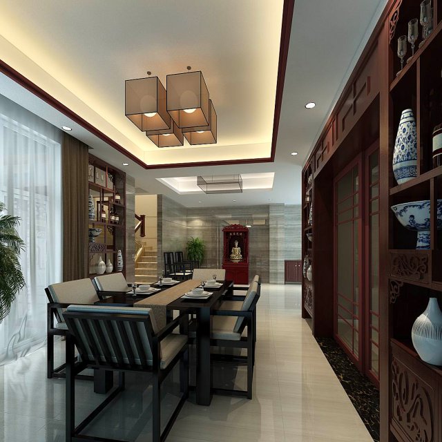 family - kitchen - restaurant 218 3D Модель .c4d .max .obj .3ds .fbx .stl .blend 