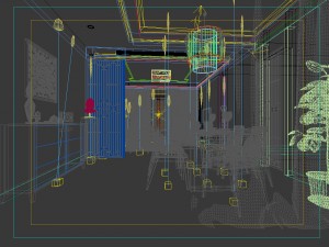 family - kitchen - restaurant 221 Modèle 3D