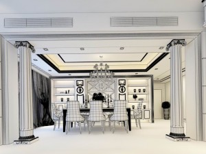 family - kitchen - restaurant 222 3D Модель