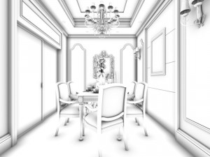 family - kitchen - restaurant 223 3D Модель