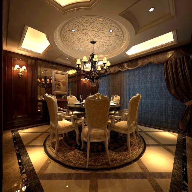 family - kitchen - restaurant 224 Modello 3D .c4d .max .obj .3ds .fbx .stl .blend 