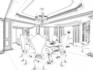 family - kitchen - restaurant 226 3D Model