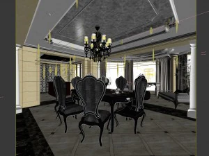 family - kitchen - restaurant 226 3D Model