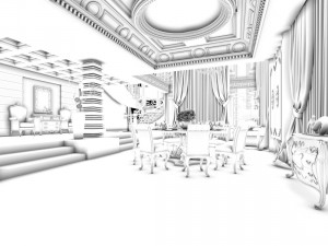 family - kitchen - restaurant 228 3D Model