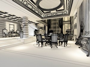 family - kitchen - restaurant 228 3D Model