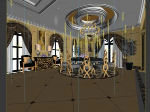 family - kitchen - restaurant 229 3D Model