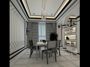 family - kitchen - restaurant 231 3D Model