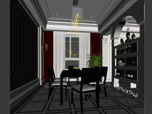 family - kitchen - restaurant 231 3D Model