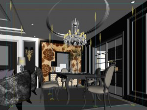 family - kitchen - restaurant 232 3D Модель