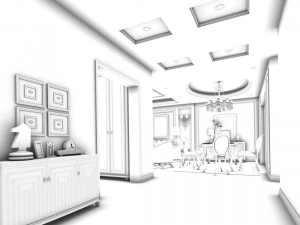 family - kitchen - restaurant 232 3D Model