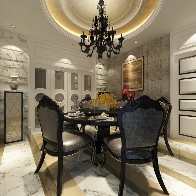 family - kitchen - restaurant 233 3D Модель .c4d .max .obj .3ds .fbx .stl .blend 