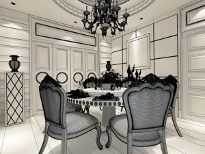 family - kitchen - restaurant 233 3D Модель