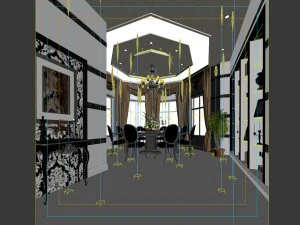 family - kitchen - restaurant 234 3D Model