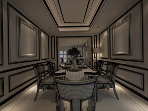 family - kitchen - restaurant 235 Model 3D