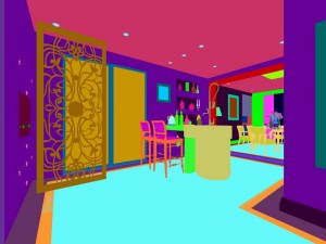 family - kitchen - restaurant 235 Model 3D