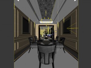 family - kitchen - restaurant 235 Model 3D