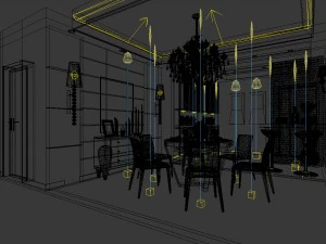 family - kitchen - restaurant 237 3D Model