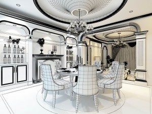 family - kitchen - restaurant 240 3D Модель