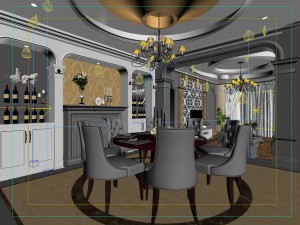 family - kitchen - restaurant 240 3D Модель