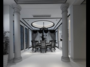 family - kitchen - restaurant 241 Modèle 3D