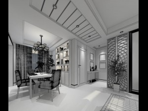 family - kitchen - restaurant 245 Model 3D