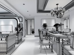 family - kitchen - restaurant 247 3D Модель