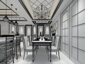 family - kitchen - restaurant 248 3D Модель