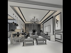 family - kitchen - restaurant 248 3D Модель