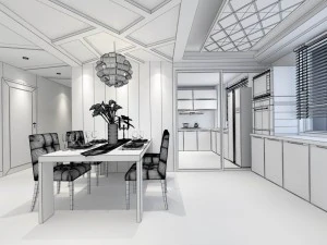 rodzina - kuchnia - restauracja 250 Model 3D