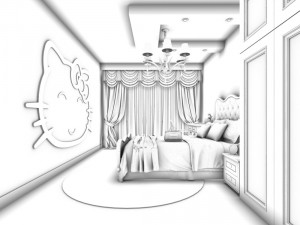 family - kitchen - restaurant 250 3D-Modell