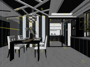 family - kitchen - restaurant 250 3D-Modell