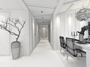 family - kitchen - restaurant 250 3D-Modell
