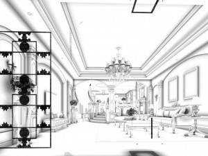 family - kitchen - restaurant 250 3D-Modell