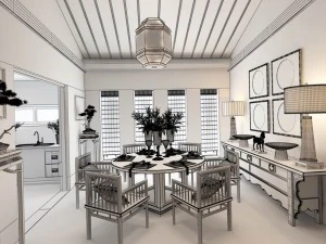 family - kitchen - restaurant 252 3D Model