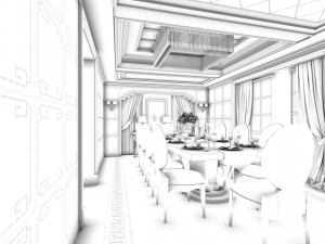 family - kitchen - restaurant 254 Modèle 3D