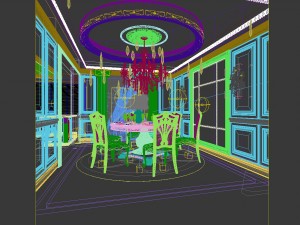 family - kitchen - restaurant 255 Modèle 3D