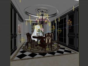 family - kitchen - restaurant 255 Modèle 3D