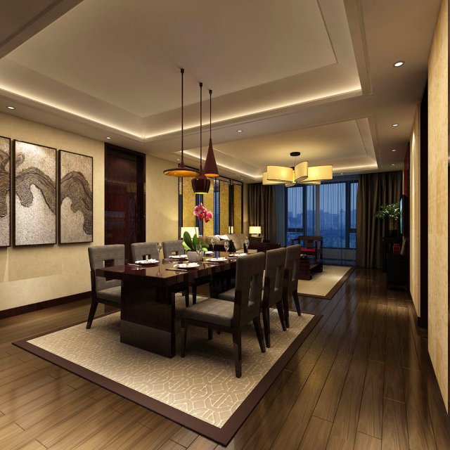 family - kitchen - restaurant 257 3D Model .c4d .max .obj .3ds .fbx .stl .blend 