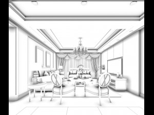 family - kitchen - restaurant 259 3D Модель