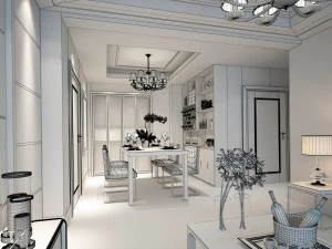 family - kitchen - restaurant 263 3D Model