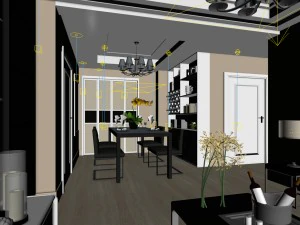 family - kitchen - restaurant 263 3D Model