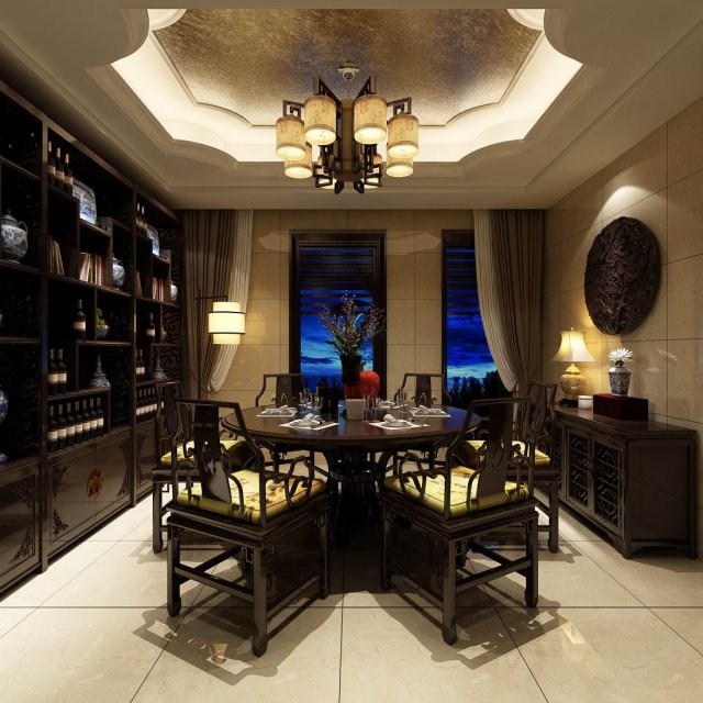 family - kitchen - restaurant 265 3D मॉडल .c4d .max .obj .3ds .fbx .stl .blend 