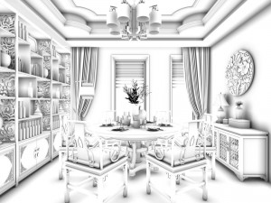 family - kitchen - restaurant 265 3D मॉडल