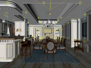 family - kitchen - restaurant 269 3D Model