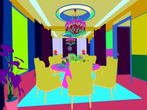 family - kitchen - restaurant 270 Modèle 3D