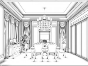 family - kitchen - restaurant 271 3D Model